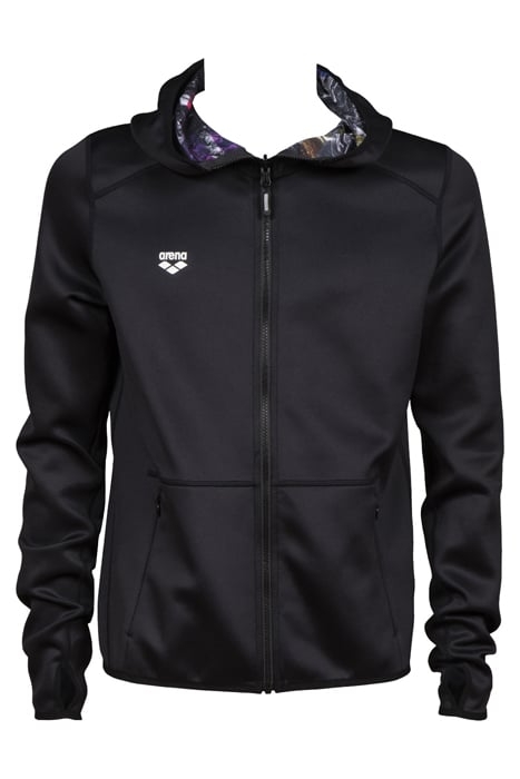 M HOODED SPACER REVERSIBLE F/Z JACKET BLACK-IRIDESCENT STRIP 4