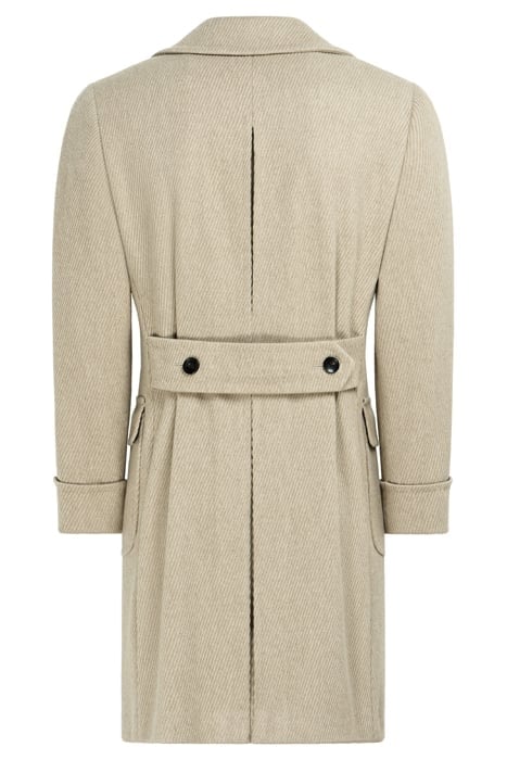 LIGHT BROWN TWILL POLO COAT 7