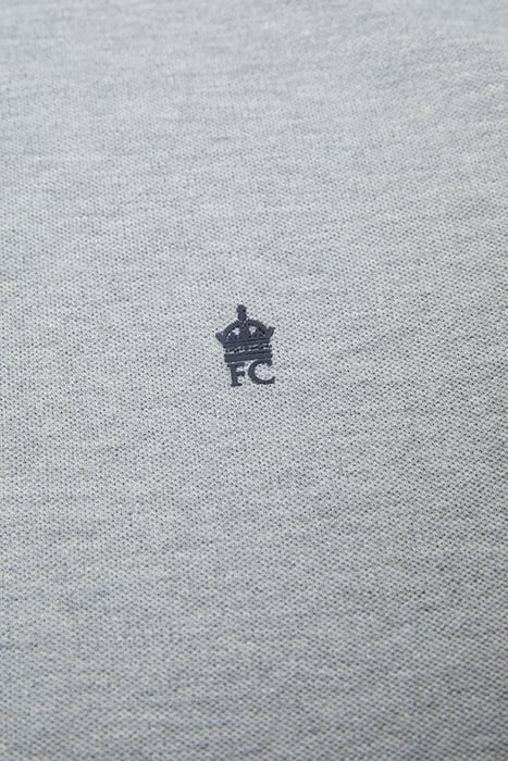 SINGLE TIPPED PIQUE POLO CHARCOAL MEL/MARINE 3