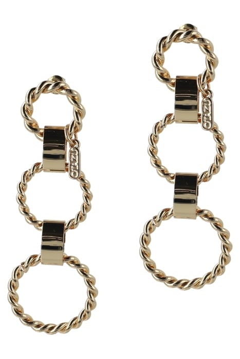 TWISTED TRIPLE GOLD EARRINGS GOLD 1