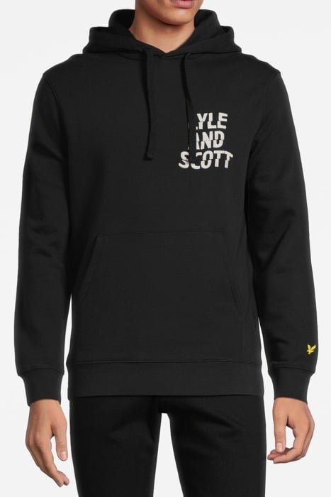 RIPPLE LOGO HOODIE JET BLACK 1