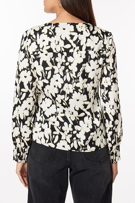 WRAP BLOUSE BLACK NIGHT FLORAL 4