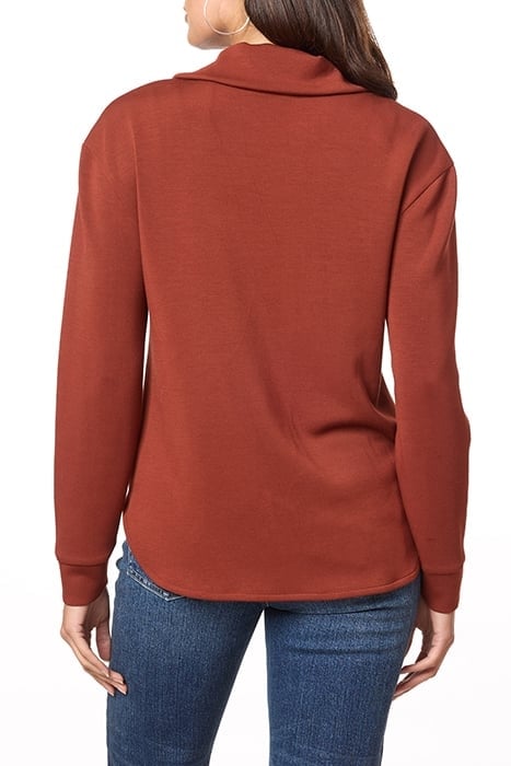 PATCH PKT ZIP FRONT MOCK NECK ARABIAN SPICE 3