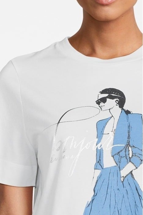 EASY FIT T-SHIRT "BONJOUR" WITH WOMAN PRINT ORGANIC CRUISE B 4