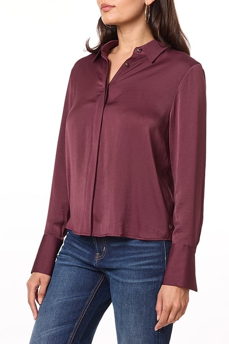 SHIRT WITH SPLIT BARREL CUFF BURGUNDY 4