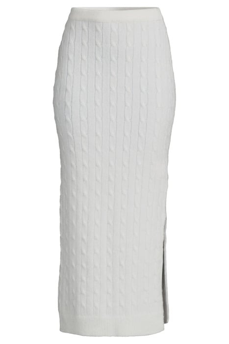 BRAIDED MOHAIR KNIT MIDI SKIRT WHITE 3