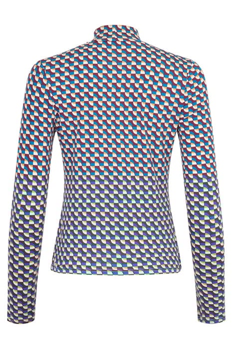 LS MOCK NECK TEE MICRO GEO 2