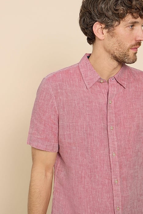 PEMBROKE LINEN SHIRT MID RED 3