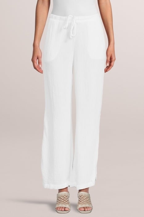 SIDE SLIT WIDE LEG WHITE 1