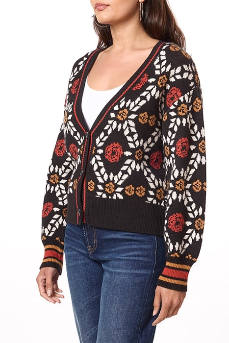 SWEATER CARDIGAN KETCHUP/MEERKAT/BLK NIGHT/EGGNOG 3