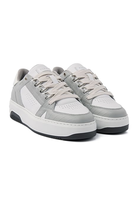 BASKET BUXTON (L) WHITE LEATHER - GREY 2