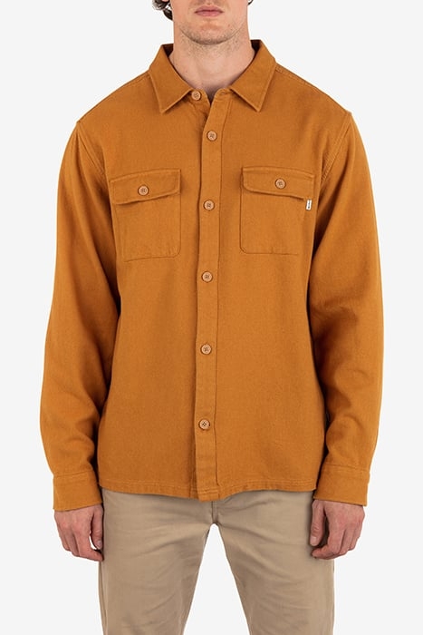 SANTA CRUZ TWILL FLANNEL LONG SLEEVE EARTHSTONE 1