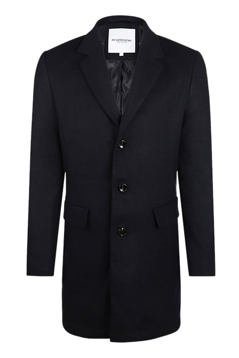 SOLID WOOL OVER COAT NAVY 1