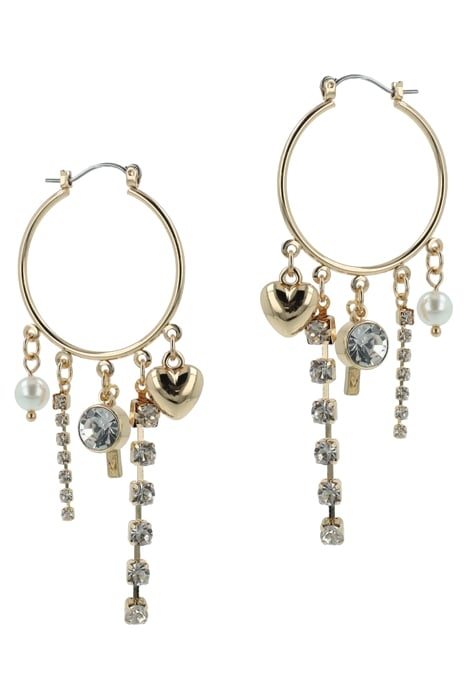 DANGLING CHARMS CRYSTAL, GOLD, PEARL 1