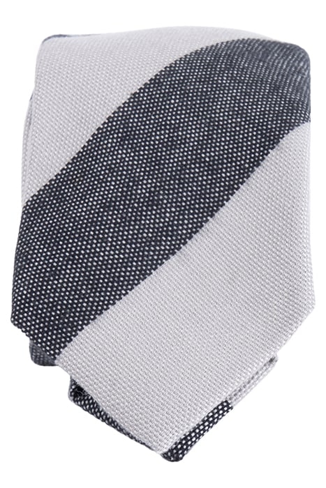 M. OXFORD STRIPE TIE BEIGE/BLAC 2
