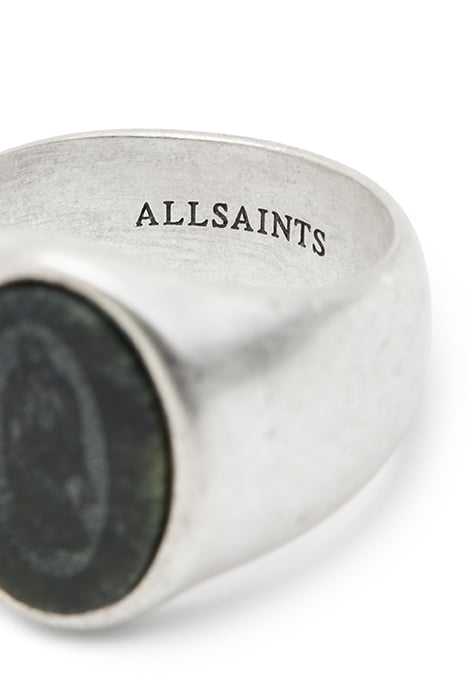 SAINT STONE RING WARM SILVER/JADE 5