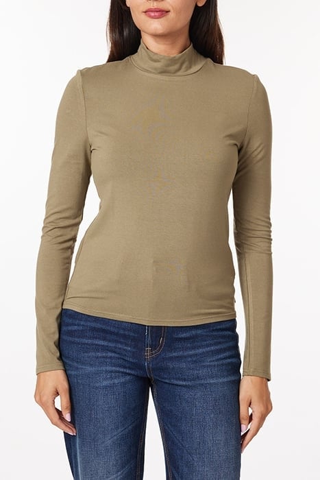 LONG SLEEVE MOCK NECK DUSTY GREEN 1