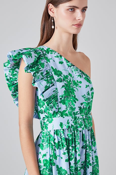 MAUD NEON MIDI DRESS BLUE 4