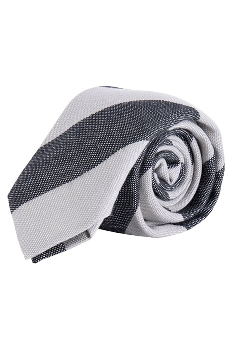 M. OXFORD STRIPE TIE BEIGE/BLAC 1