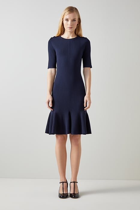 ANNMARIE KNIT MIDI DRESS NAVY 1