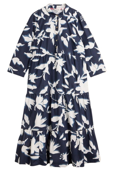 MAYRA TIERED SHIRT DRE NAVY PRINTED 2