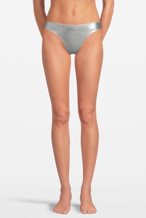 LAMINATED BIKINI BOTTOM SILVER 1