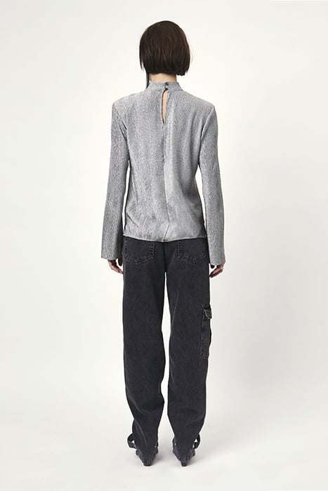 LIZ TURTLENECK TOP GREY CLOUD 2
