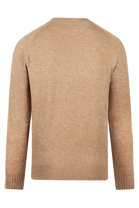 LAMBSWOOL CREW NECK SWEATER SAND 2