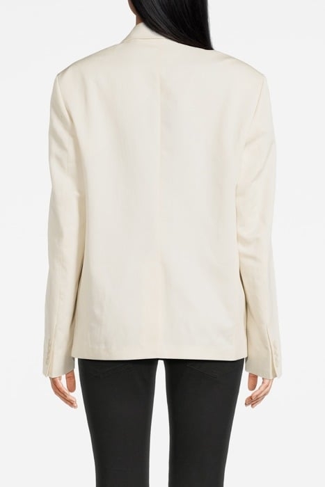 COTTON LINEN BLAZER BONE WHITE 2