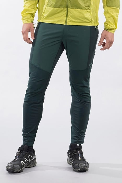 FLØYEN OUTDOOR TIGHTS MEN SOLID CHARCOAL/GREEN OASIS 1
