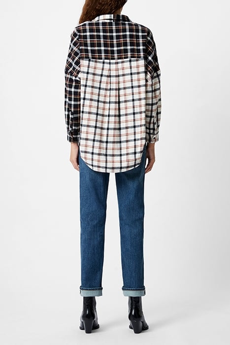 MIXED FLANNEL CHECK POPOVER BLACK 2