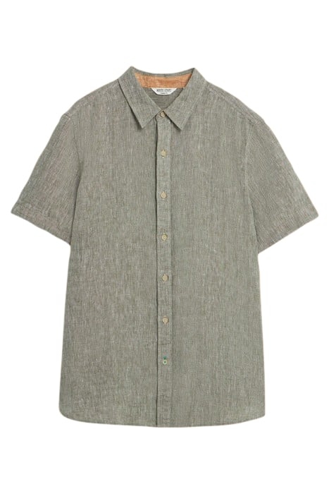 PEMBROKE LINEN SHIRT KHAKI GREEN 3