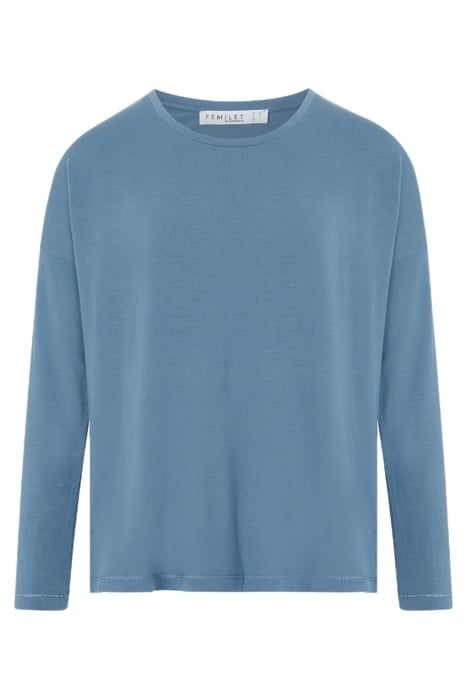 NW TOP TSHIRT LS BLUE PETROL 3