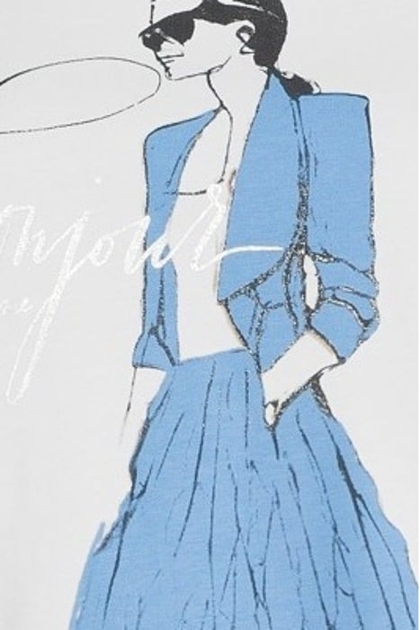 EASY FIT T-SHIRT "BONJOUR" WITH WOMAN PRINT ORGANIC CRUISE B 5