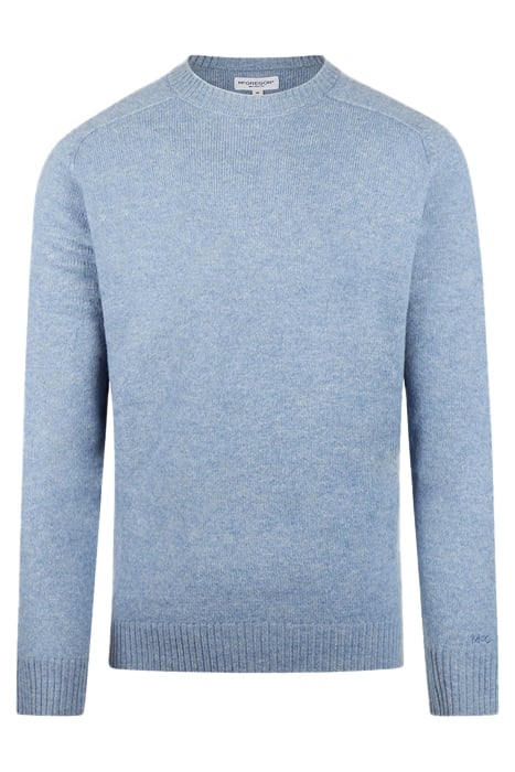 LAMBSWOOL CREW NECK SWEATER SKY BLUE 1