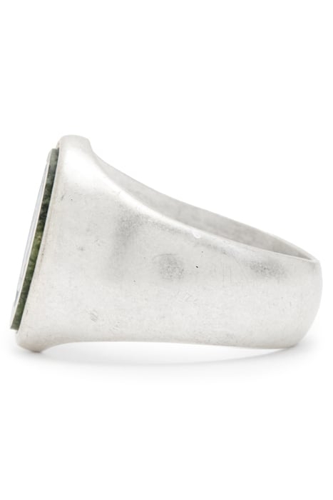 SAINT STONE RING WARM SILVER/JADE 4
