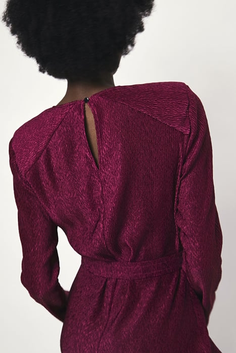 ARONÉ BELTED MINI DRESS WARM PLUM 4