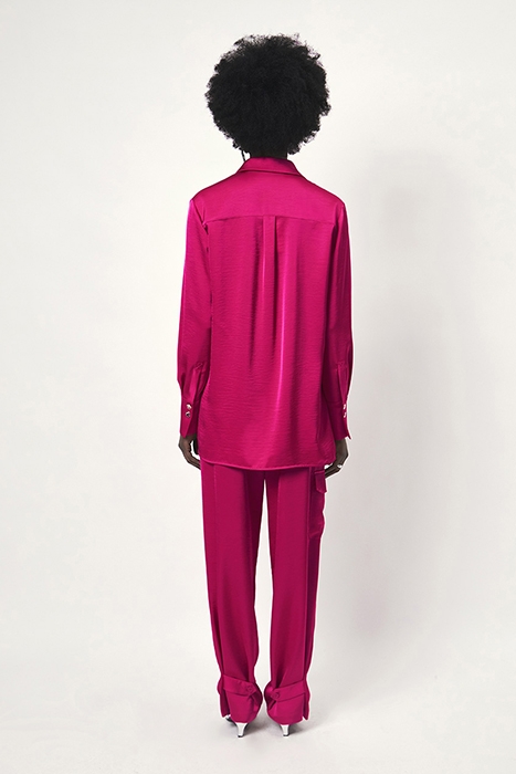 LOUDA BUTTON UP LONG SHIRT LUMINOUS PINK 2