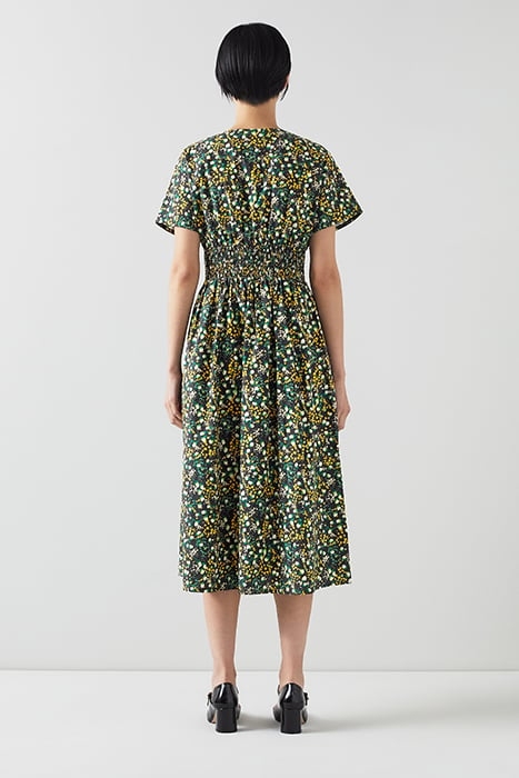 EVA MEADOW MIDI DRESS BLACK 2