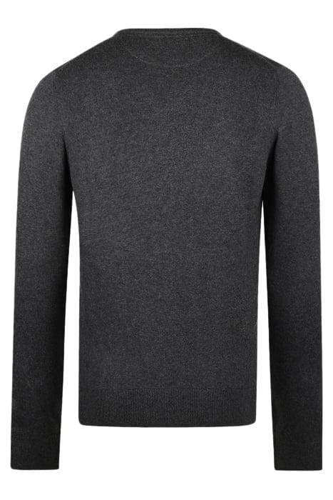 V-NECK SWEATER DARK GREY MELANGE 2