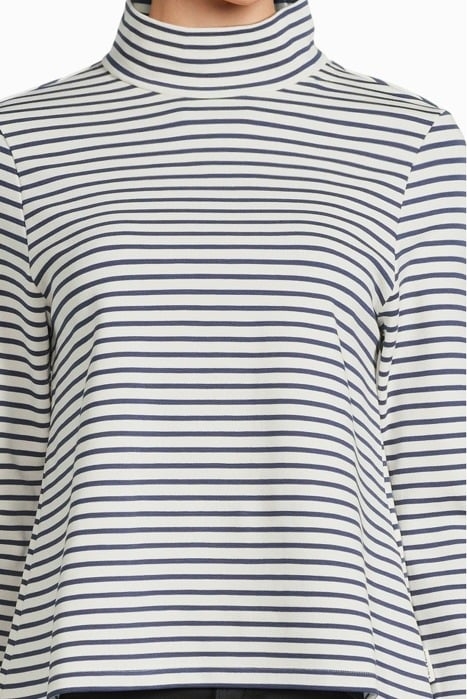 NAVY BLUE STRIPED KNIT TOP 4