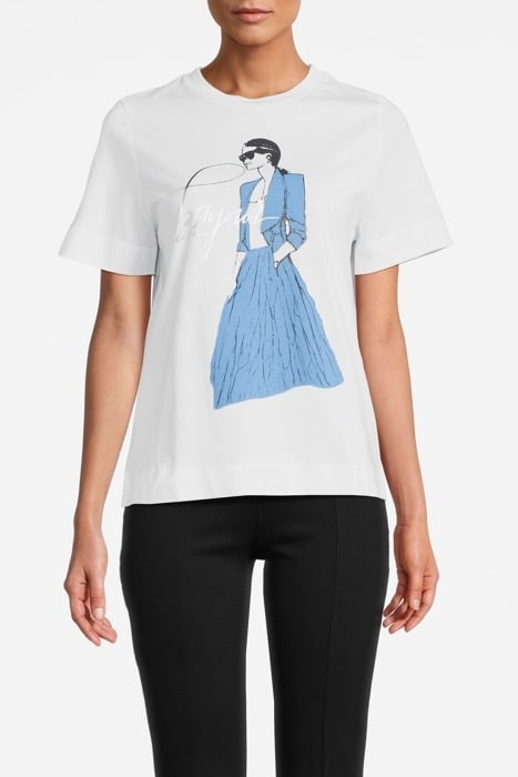 EASY FIT T-SHIRT "BONJOUR" WITH WOMAN PRINT ORGANIC CRUISE B 1