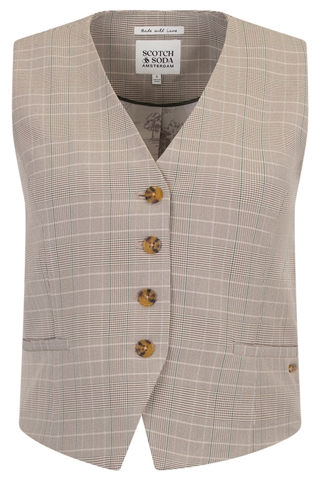 PLAID VEST MULTI PLAID 3