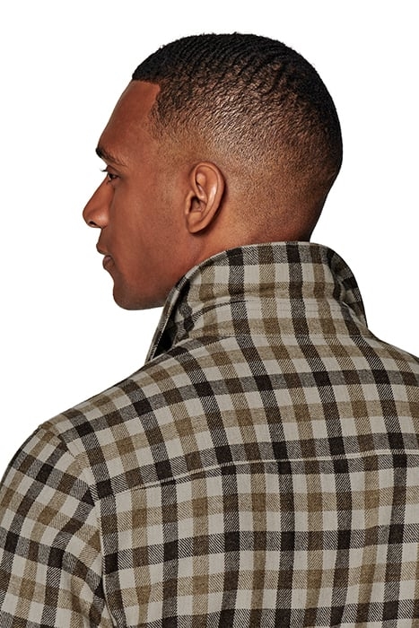MID BROWN CHECKED RELAXED FIT SHIRT-JACKET MID BROWN 7