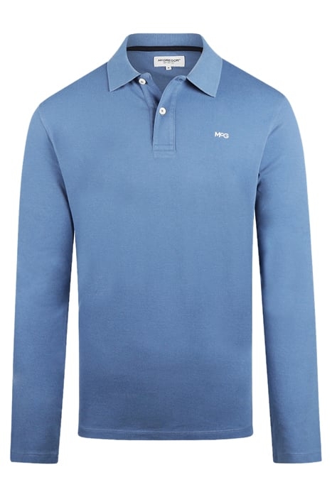 LONG SLEEVE POLO FADED BLUE 1