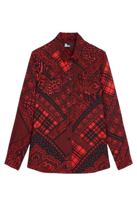 CHEMISE DETAIL PATTE BOUTONNAGE RED / BLACK 5