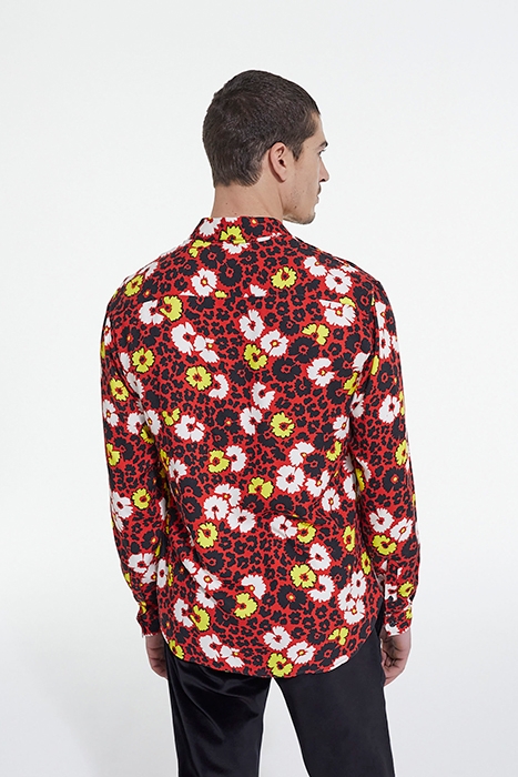 CHEMISE MANCHE LONGUE FLEURIE MULTICOLORE/RED 2