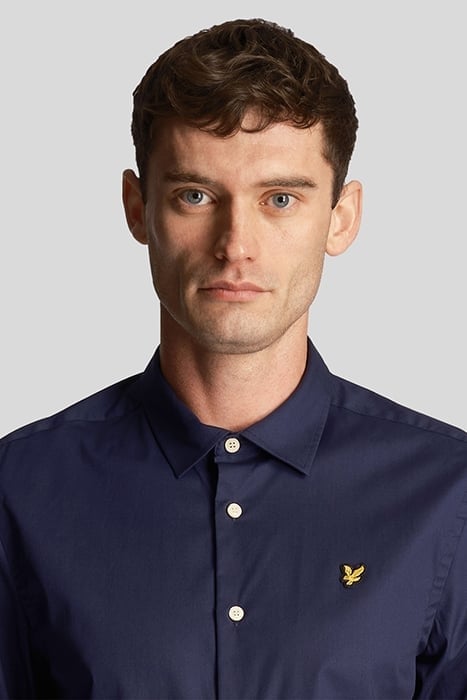 LS SLIM FIT POPLIN SHIRT NAVY 5