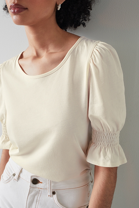 TJ EMILY - SMOCK SLEVEE T CREAM 4