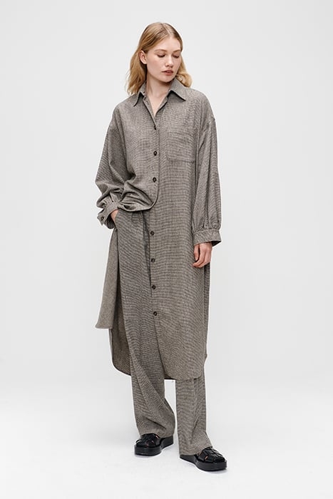 EMMY LONG SHIRT DRESS HUNTER GREEN 1